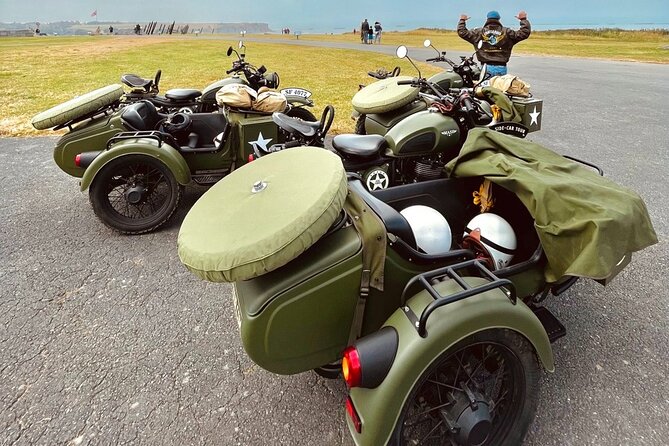 2- to 6-hour sidecar excursion on the D-Day Landing Beaches - Entering the D-Day beaches by sidecar, not a van