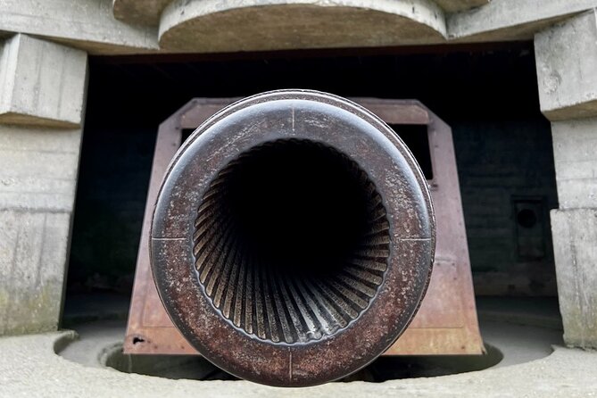 2- to 6-hour sidecar excursion on the D-Day Landing Beaches - Longues-sur-Mer: the Atlantic Wall battery between Omaha and Gold