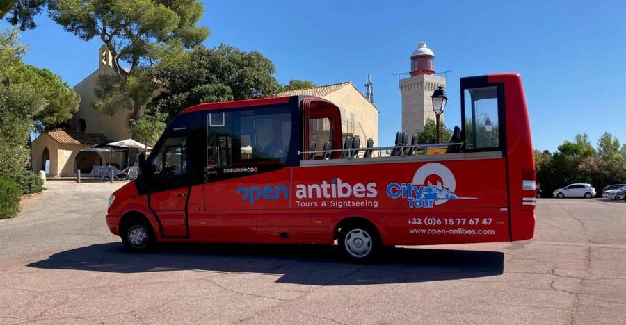 Antibes: 1 or 2-Day Hop-on Hop-off Sightseeing Bus Tour - Your route, from Place Guynemer to the beaches of the Salis