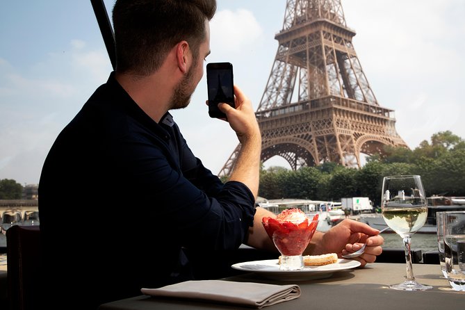 Bateaux Parisiens Seine River Gourmet Lunch & Sightseeing Cruise - Seine sights in order: Eiffel Tower area to Notre Dame to the Louvre frontage