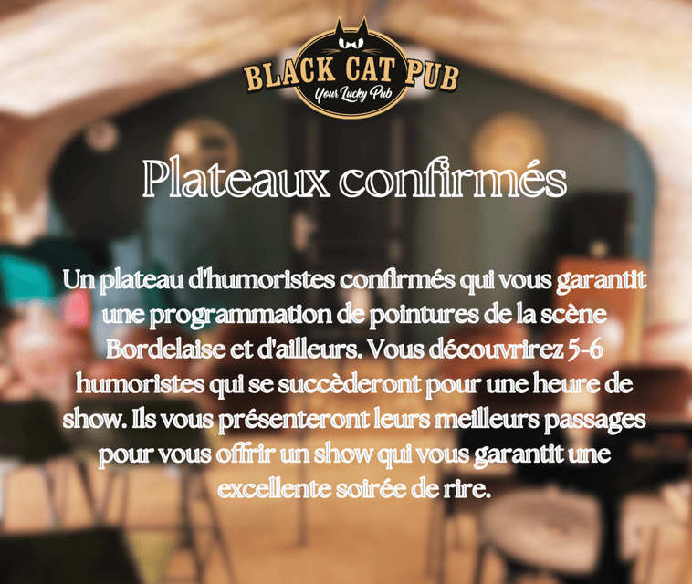Black Cat Comedy Club - Where the Black Cat Fits in Bordeaux: 37 Cours Aristide Briand