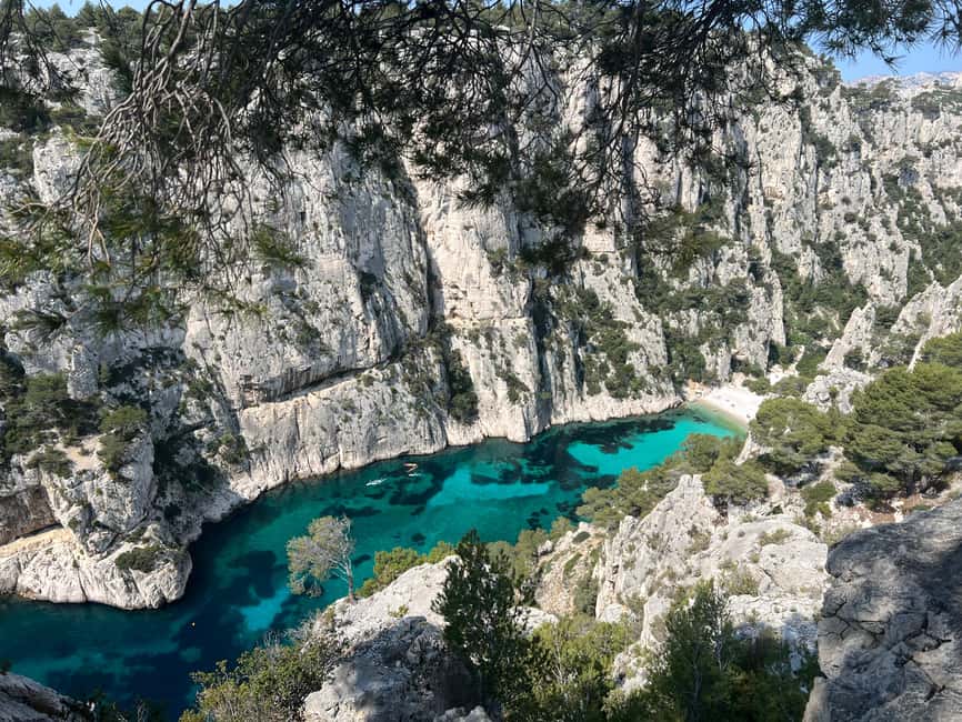 Cassis: 3 Calanques Half-Day Hiking Tour with Swimming - The En-Vau belvedere: the beach that looks different from above