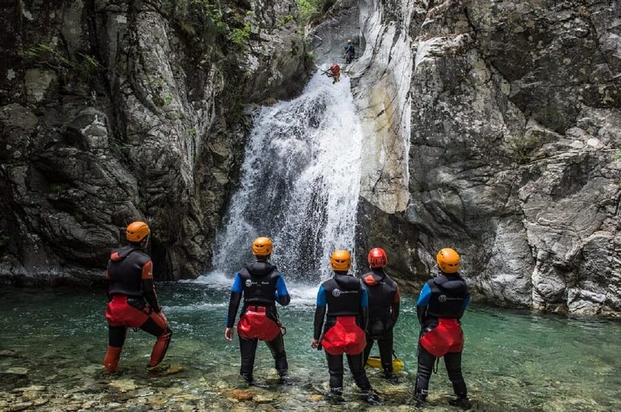 Corte Region: Fun Canyoning Verghellu - Verghellu Canyon: jumps, slides, zip line, and waterfall time