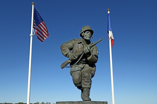DDay American Beaches and US Airborne Full Day Tour from Bayeux - Sainte-Mère-Eglise: the paratroopers’ first town capture, and a church tower story