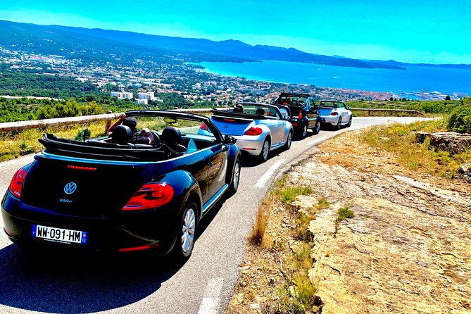 Drive by cabriolet from Marseille cruise port to cassis - VW cabriolet energy: why this route feels better than a bus day