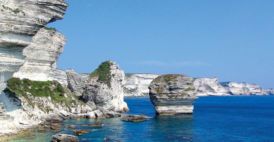 From Bonifacio: Cruise of the Cliffs and the Lavezzi Islands - Port of Bonifacio: the working-water contrast