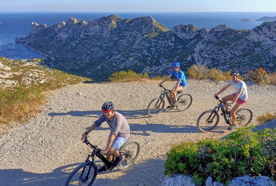 From Marseille: Calanques National Park E-Mountain Bike Tour - Château Pastré park: cycling in the shade before the rugged edge