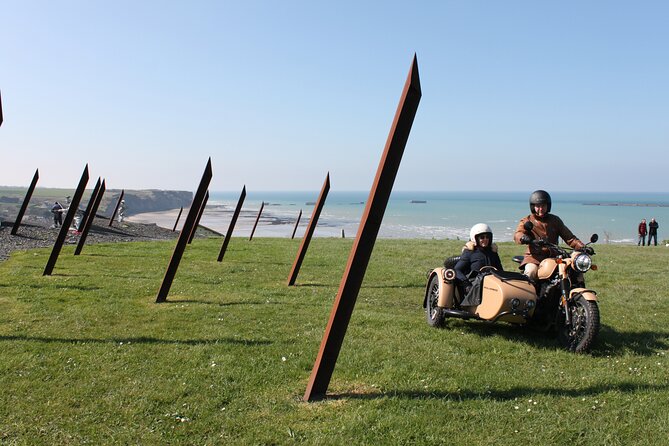 Normandy WWII Private Half-day Sidecar Tour From Bayeux - Omaha Beach: 50 minutes on the sands, with respect built in