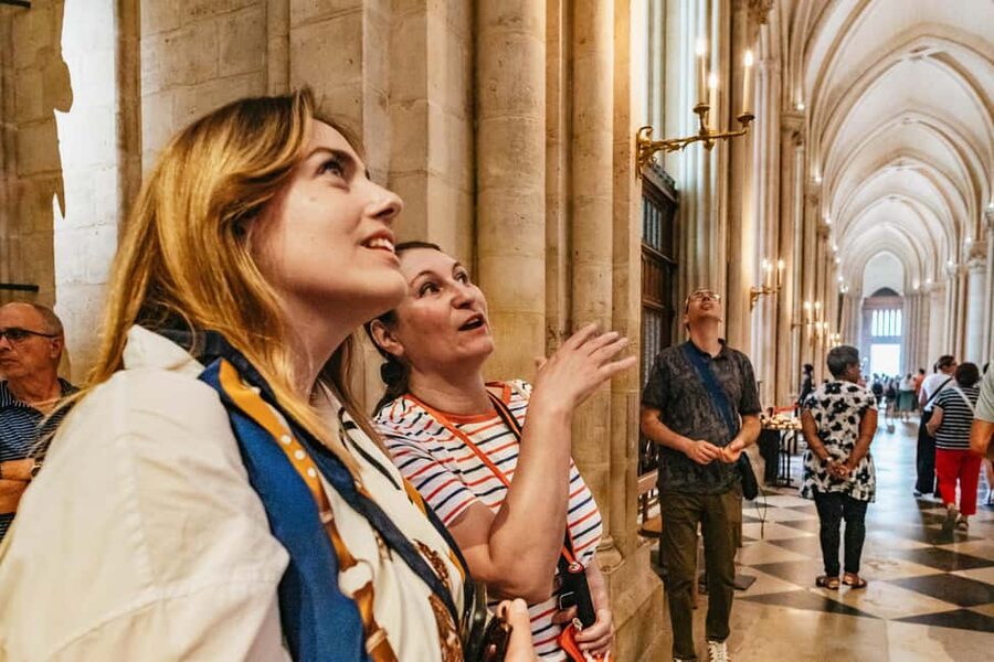 Notre-Dame Cathedral: Guided Tour with Timed Entrance - The indoor option: restored interior, stained glass, and vaulted drama