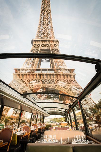 Paris: Bustronome Gourmet Dinner Tour - The ride through Paris: 360 views, music, and monument timing
