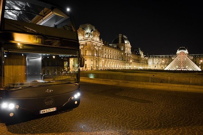 Paris Bustronome Gourmet Sightseeing Dinner on a Panoramic Bus - The Night Route, Stop by Stop: What You Actually See