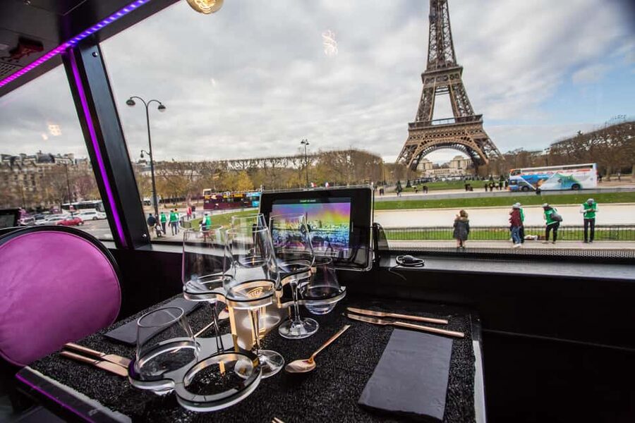 Paris: Cultural Night Bus Tour with Dinner On Board - The night route: what each stop is likely for