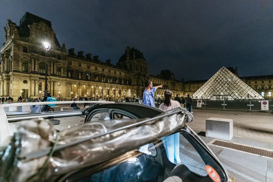 Paris: Discover Paris by Night in a Vintage Car with a Local - A vintage 2CV at night: why it feels like Paris in a movie