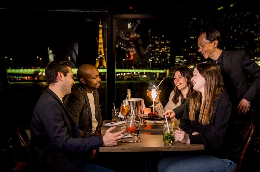 Paris: Seine River Champagne Dinner Cruise with Live Music - The Real Mood: Cozy Dinner Cruise, Not a Loud Party Boat
