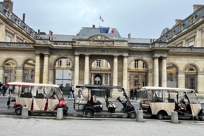 Private Golf Cart Tour: Paris Landmarks & Hidden Gems - Meeting at Aura Invalides, with easy pickup options