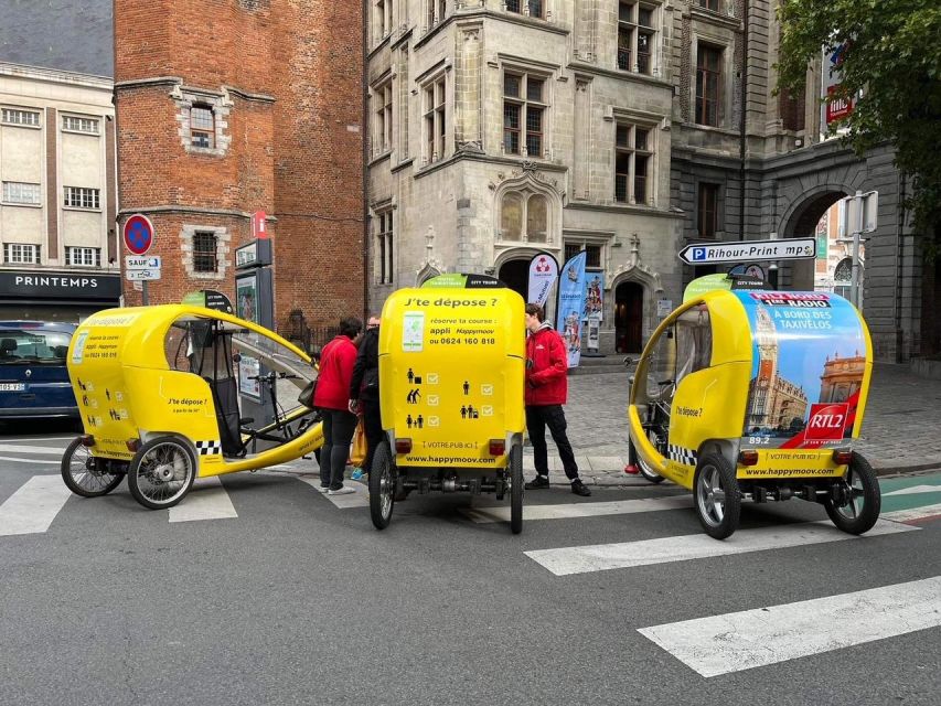 Private guided tour by electric bike taxi - Stop-by-stop: from the Grand Place to Lille baths in one guided loop