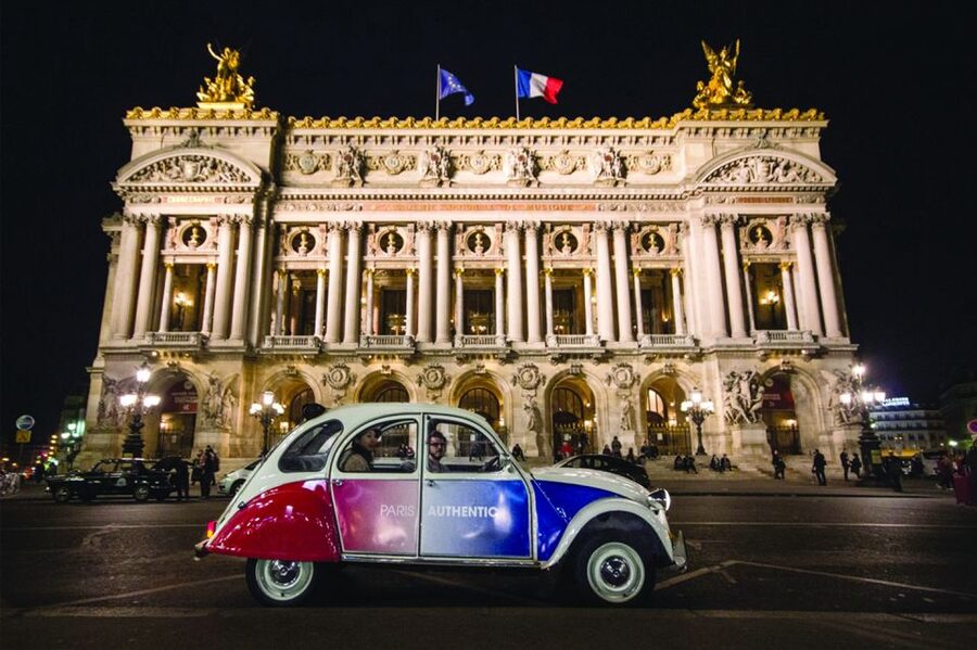 Private tour of Paris by Night with Champagne - Champs Elysees, Arc de Triomphe, and the big sights at night