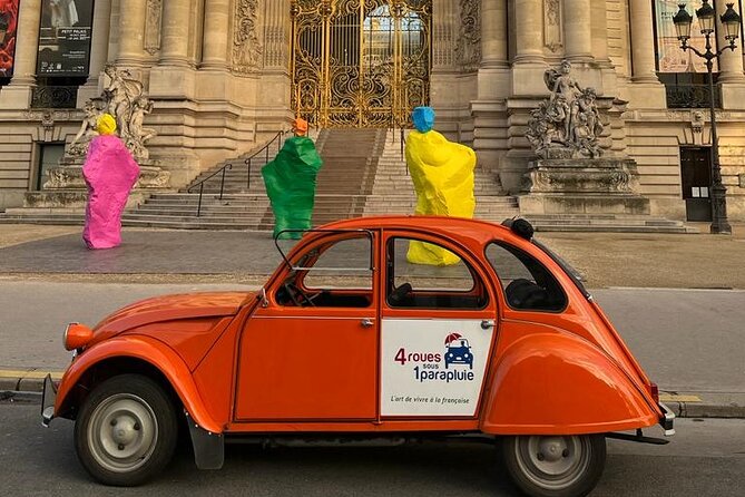 Private tour Paris 3 hours in vintage Citroën 2CV - What you are likely to do during the stops: photos, questions, and quick breaks