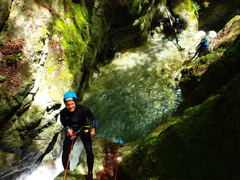 Talloires: Guided Canyoning Experience in Angon Canyon - Natural slides and toboggans: the fun part that still needs control