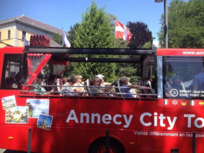 Tour of Annecy by convertible bus